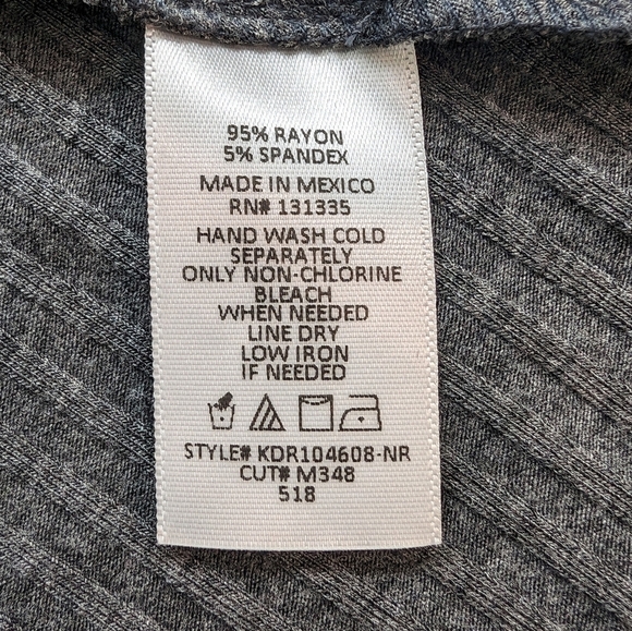 Socialite Babydoll Boho Dress Deep V Neck Short Sleeve Ribbed Womens Size XS NWT - Picture 5 of 5